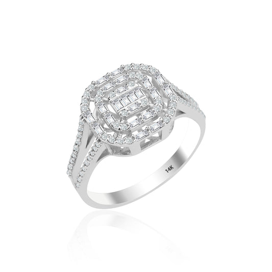 14K Baguette Diamond Ring