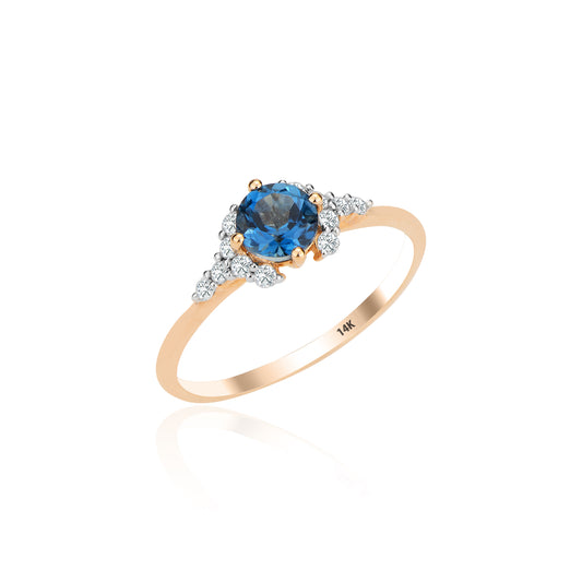 0.66 London Blue Diamond Ring