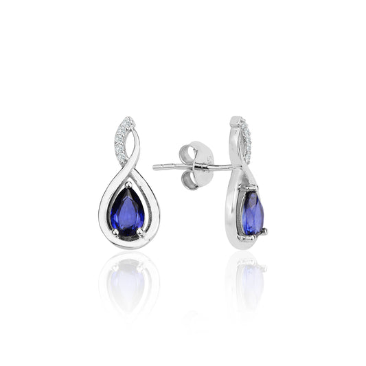 1.05 Sapphire  Blue Earring
